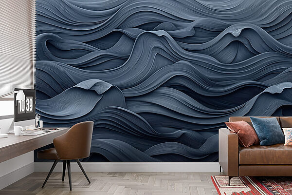 Grey wavy pattern on a surface Grey wavy pattern on a surface