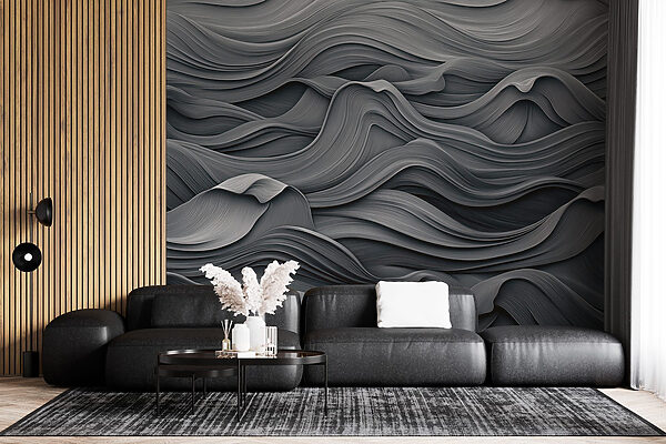 Grey and white wavy pattern Grey and white wavy pattern