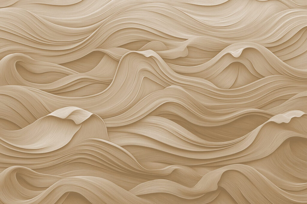 Fluid lines create a calming aesthetic Fluid lines create a calming aesthetic