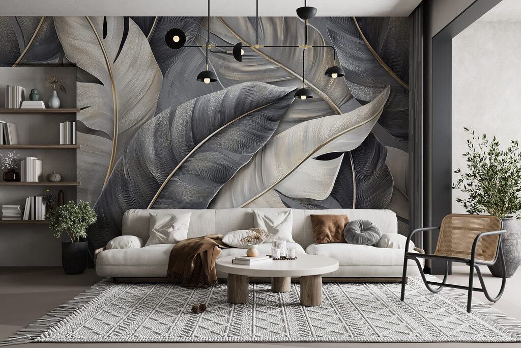 Group of feathers on a grey surface Group of feathers on a grey surface