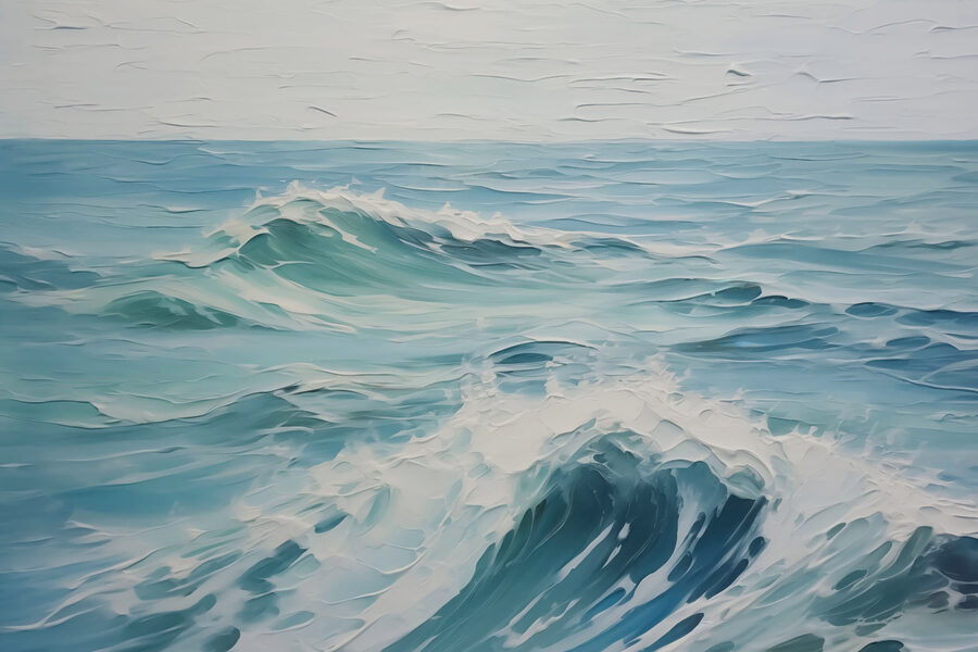 Wall murals Painting of a wave - Image 3