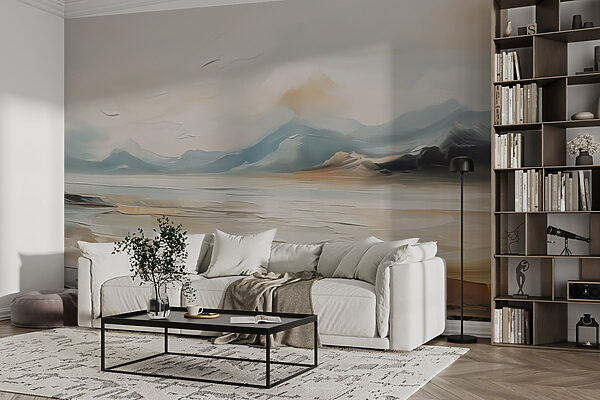 Painting of a desert landscape Painting of a desert landscape
