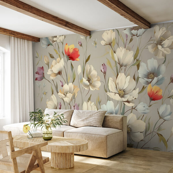 Vibrant blooms in gentle pastel hues Vibrant blooms in gentle pastel hues