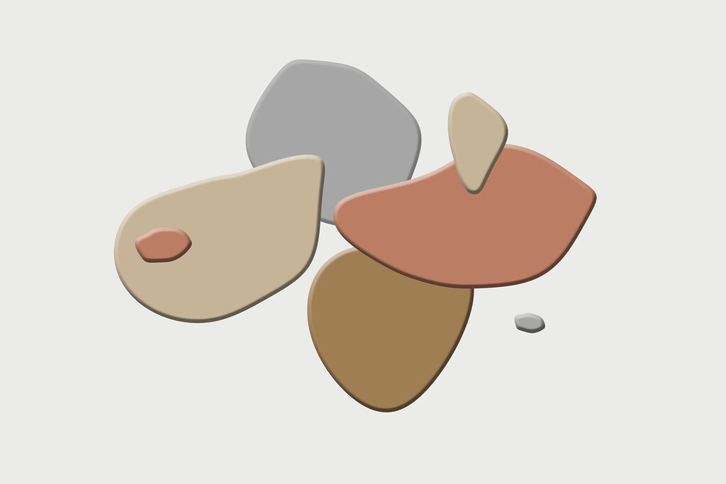 Group of stones on a white background Group of stones on a white background