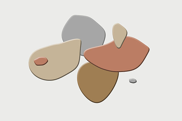 Group of stones on a white background Group of stones on a white background