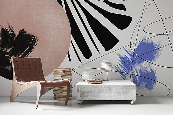 Abstract shapes create dynamic composition. Abstract shapes create dynamic composition.