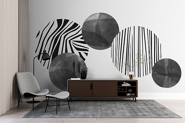 Group of circles with zebra stripes Group of circles with zebra stripes