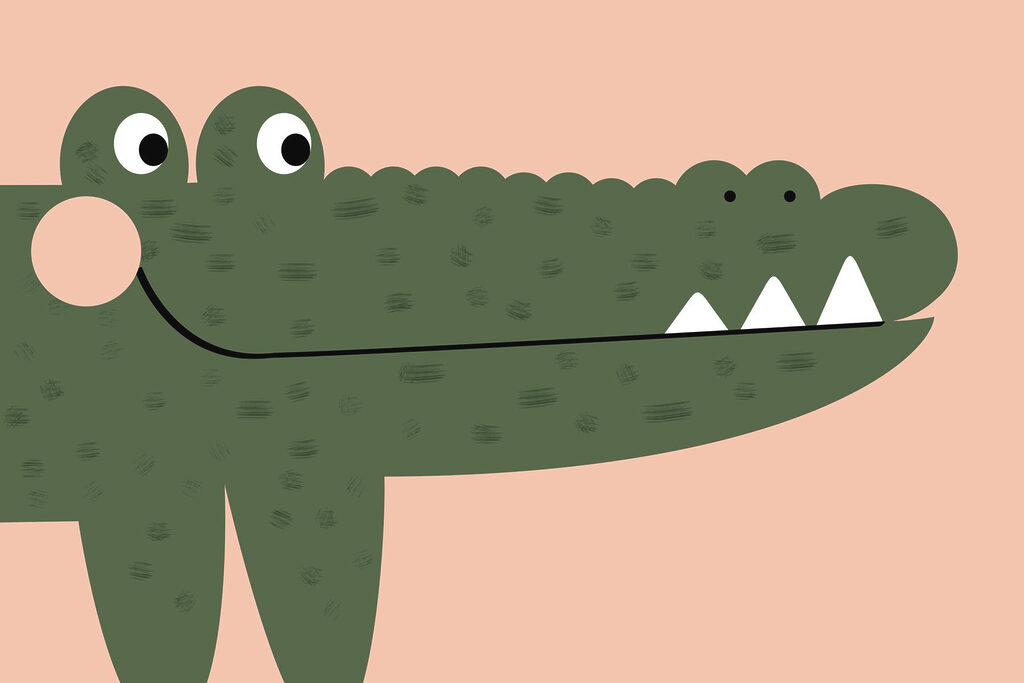 Cartoon of a crocodile Cartoon of a crocodile