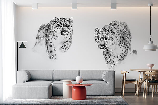 Couple of cheetahs running Couple of cheetahs running