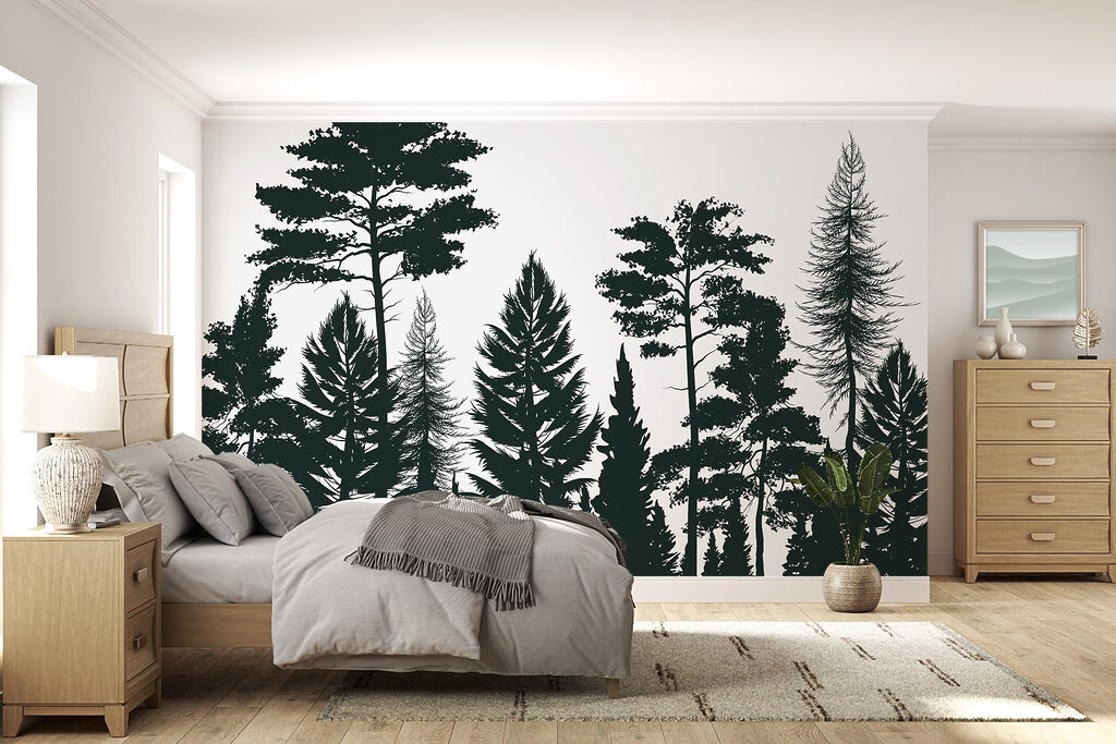 Group of trees in a forest Group of trees in a forest