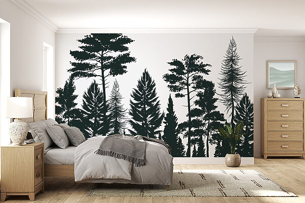 Group of trees in a forest Group of trees in a forest