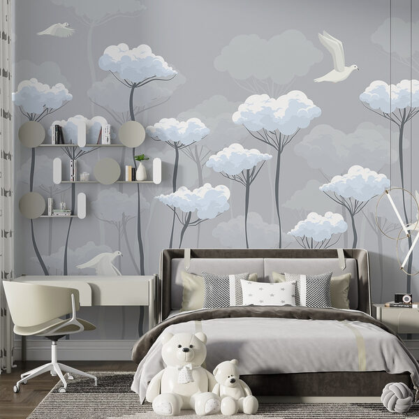 Birds flying in the clouds Birds flying in the clouds