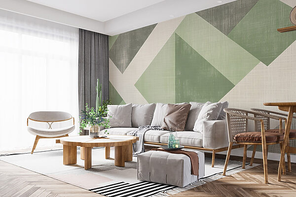 Green and white geometric pattern Green and white geometric pattern