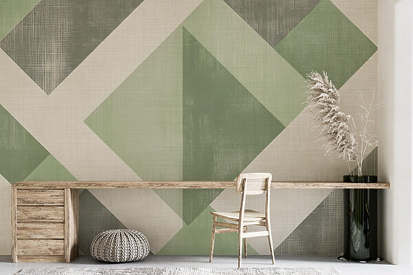 Green and white geometric pattern Green and white geometric pattern