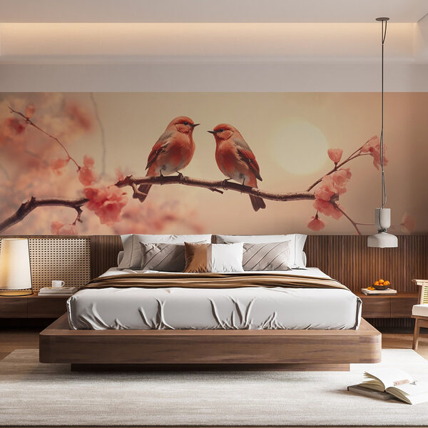 Two birds on a branch Two birds on a branch