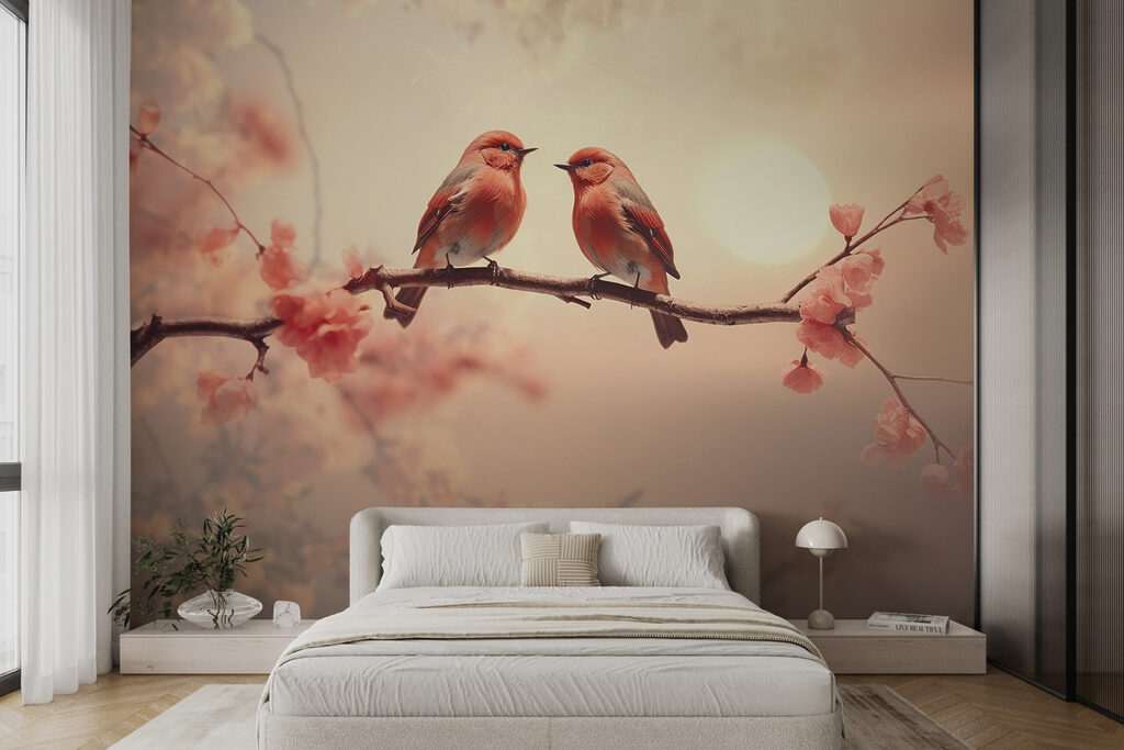 Two birds on a branch Two birds on a branch