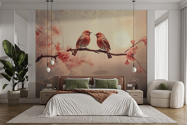 Two birds on a branch Two birds on a branch