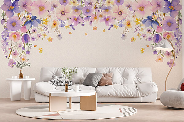 Group of flowers on a white background Group of flowers on a white background