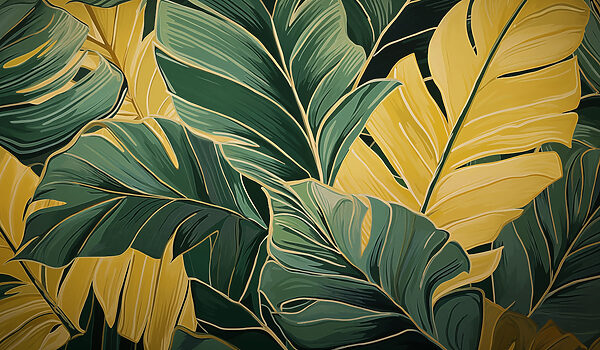 Vibrant leaves in harmonious colors Vibrant leaves in harmonious colors