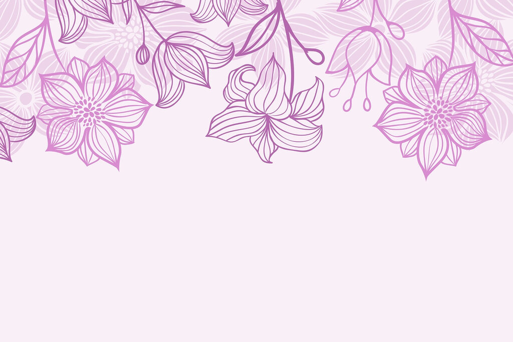 Purple flowers and leaves