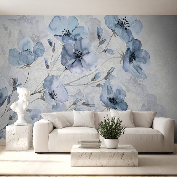 Delicate blooms in soft blue hues Delicate blooms in soft blue hues