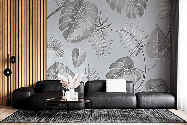 Grey and white floral pattern Grey and white floral pattern
