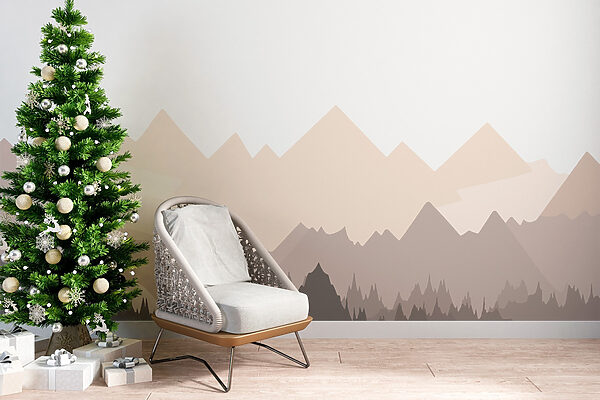 Mountain range with trees Mountain range with trees
