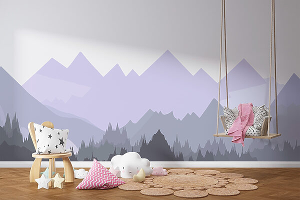 Mountain range with trees Mountain range with trees