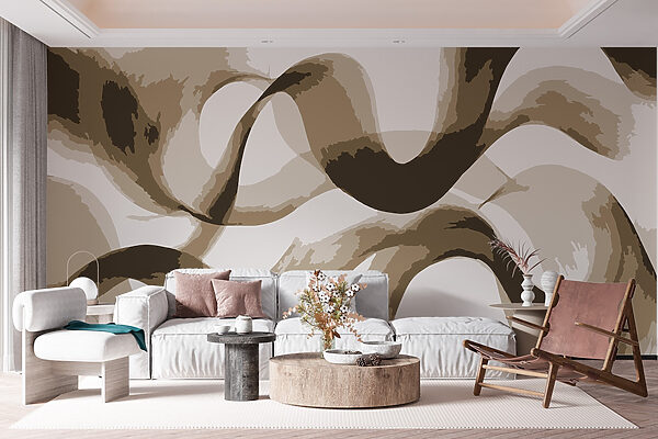 Dynamic abstract curves in neutral tones Dynamic abstract curves in neutral tones