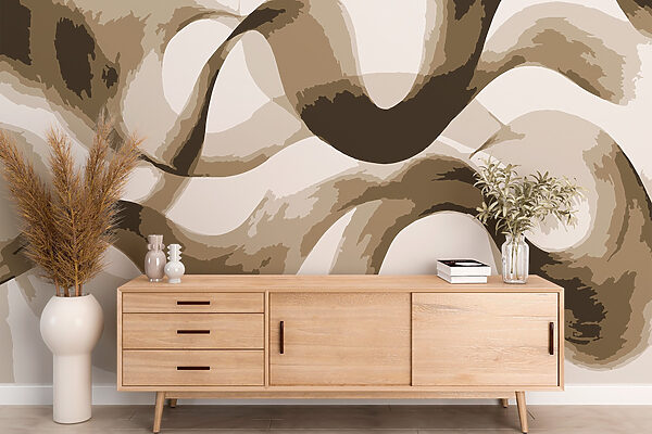 Dynamic abstract curves in neutral tones Dynamic abstract curves in neutral tones