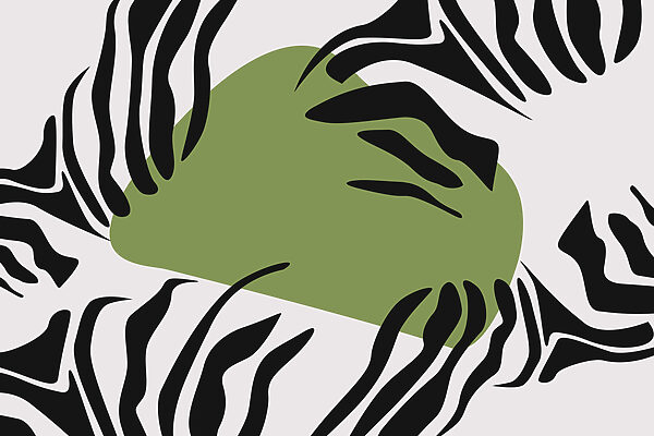 Green and black zebra stripes Green and black zebra stripes