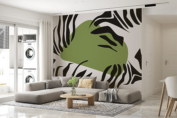 Green and black zebra stripes Green and black zebra stripes