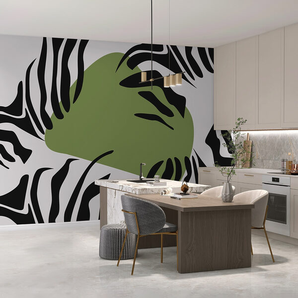Green and black zebra stripes Green and black zebra stripes