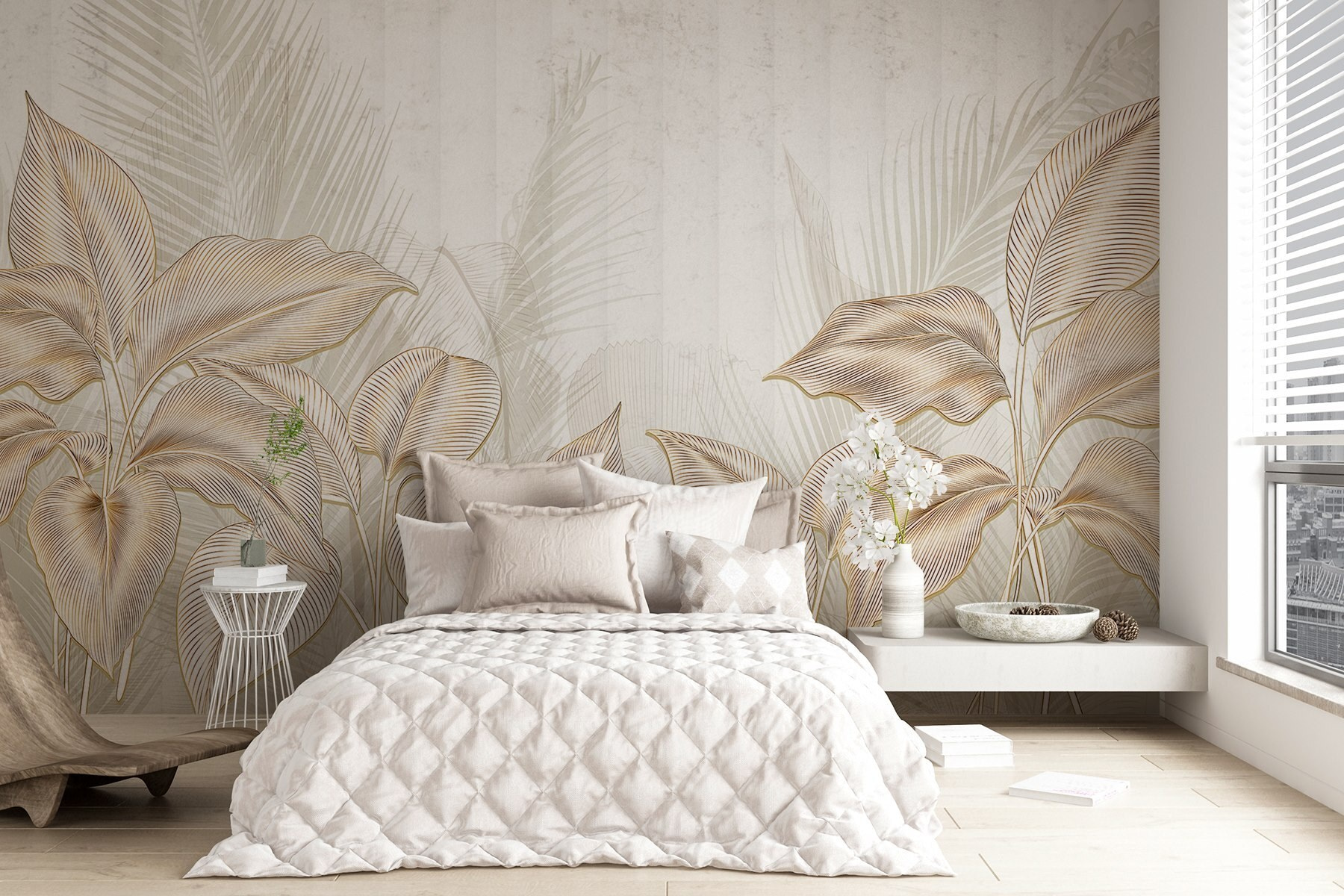 Elegant botanical line art display.