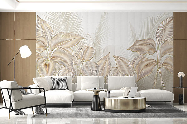 Elegant botanical line art display. Elegant botanical line art display.