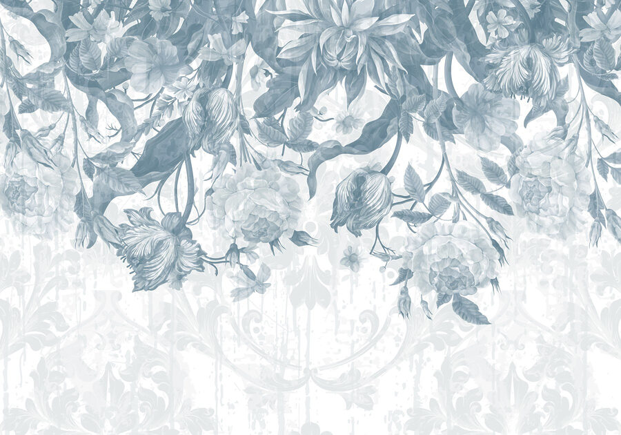 Delicate floral pattern in cool tones Delicate floral pattern in cool tones