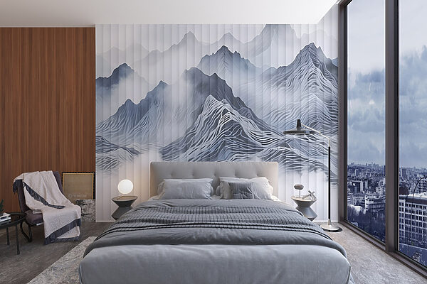 Wall murals Mountain range with clouds (SKU: w08440) Wall murals Wall murals Mountain range with clouds (SKU: w08440)