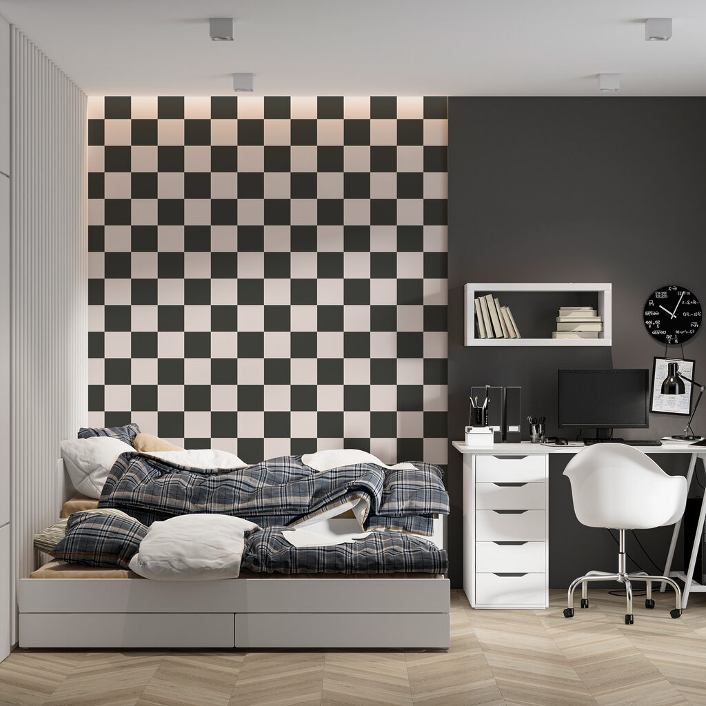 Black and white checkered pattern Black and white checkered pattern
