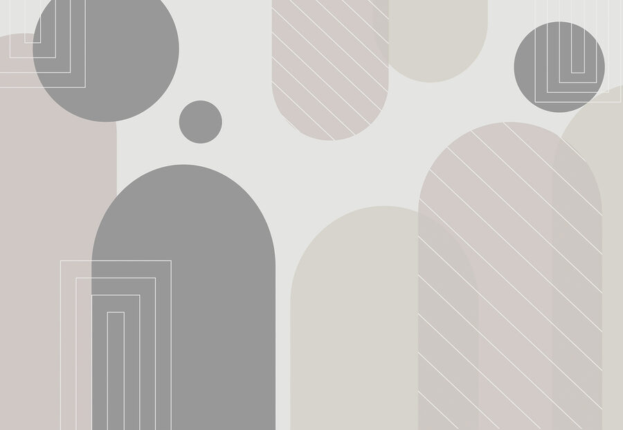 Abstract shapes in soft tones.
