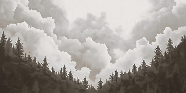 Group of trees and clouds Group of trees and clouds