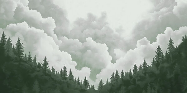 Group of trees and clouds Group of trees and clouds