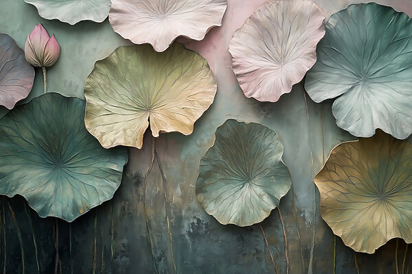 Wall with leaves on it Wall with leaves on it