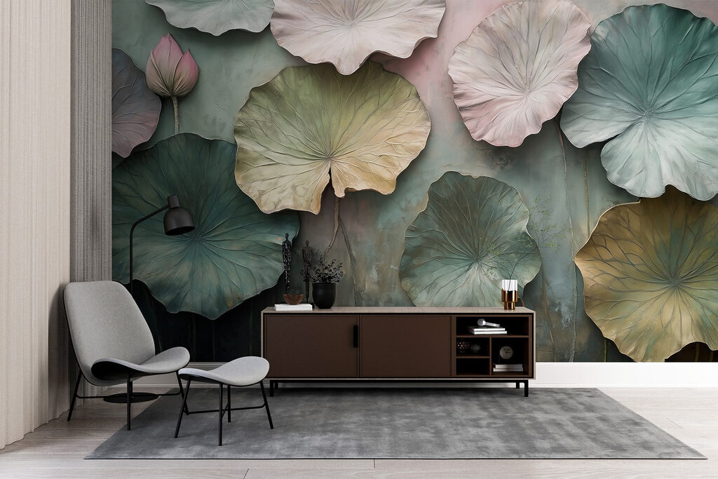 Wall with leaves on it Wall with leaves on it