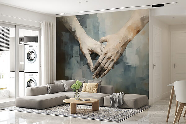 Touching hands connect in unity Touching hands connect in unity