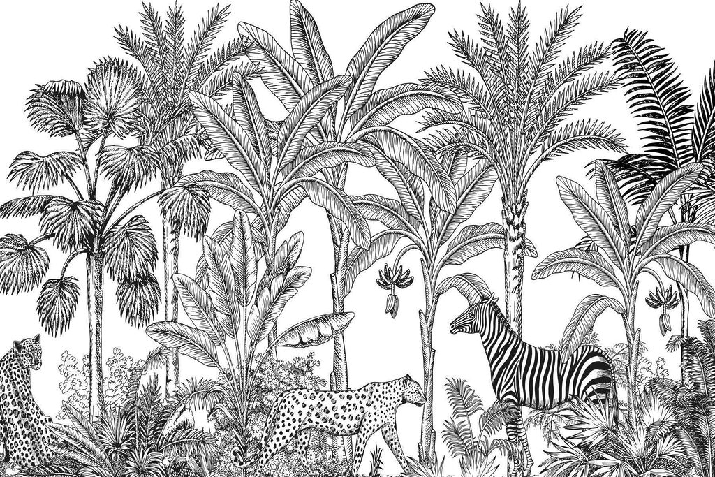Zebra and cheetah in a jungle Zebra and cheetah in a jungle