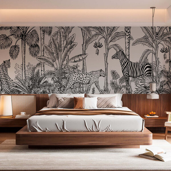 Zebra and cheetah in a jungle Zebra and cheetah in a jungle