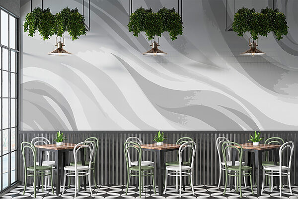 White and grey wavy background White and grey wavy background