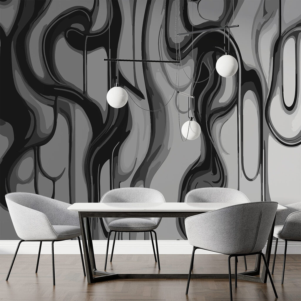 Black and white image of a swirly pattern Black and white image of a swirly pattern