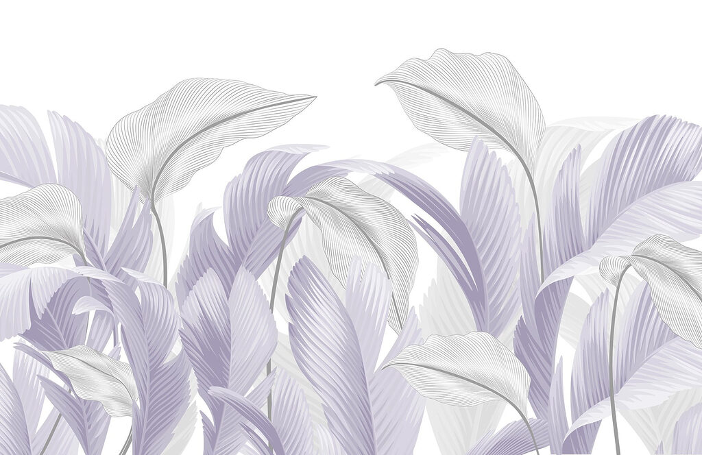 Soft pastel leaves in gentle swirls Soft pastel leaves in gentle swirls