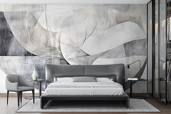 Grey and white art Grey and white art